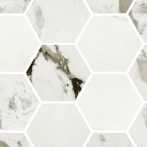 BRECCIA WHITE EFFECT MOSAICO ESAGONI